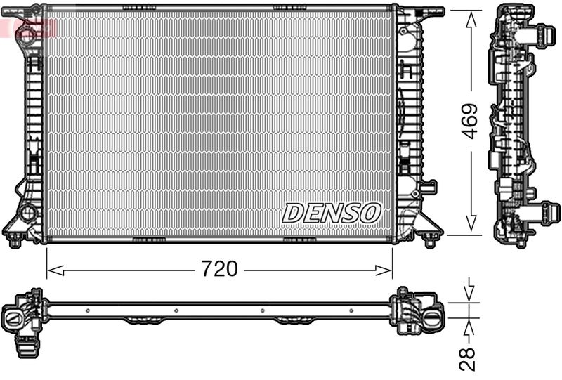 DENSO DRM02022 Radiator, engine cooling