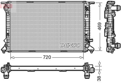 Radiator, engine cooling DENSO DRM02023