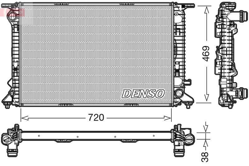 DENSO DRM02024 Radiator, engine cooling