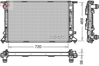 Radiator, engine cooling DENSO DRM02024