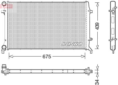 Radiator, engine cooling DENSO DRM02027