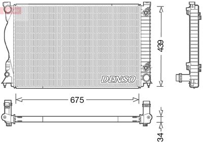 Radiator, engine cooling DENSO DRM02028