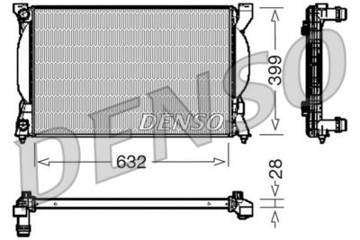 Radiator, engine cooling DENSO DRM02033