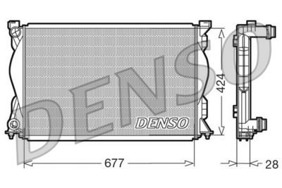 Radiator, engine cooling DENSO DRM02036