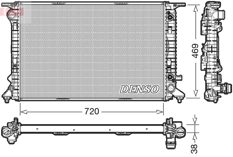 DENSO DRM02041 Radiator, engine cooling