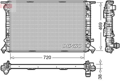 Radiator, engine cooling DENSO DRM02041