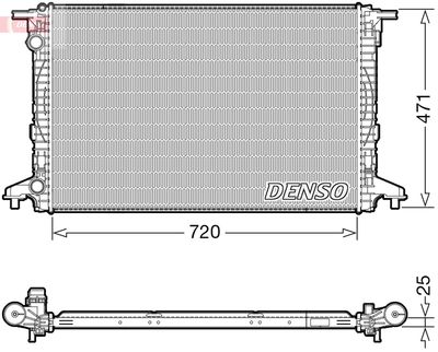 Radiator, engine cooling DENSO DRM02043