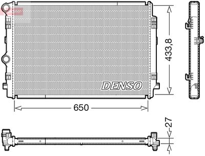 Radiator, engine cooling DENSO DRM02044