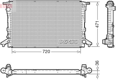 Radiator, engine cooling DENSO DRM02047