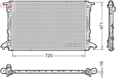 Radiator, engine cooling DENSO DRM02049