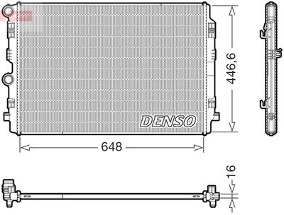Radiator, engine cooling DENSO DRM02050