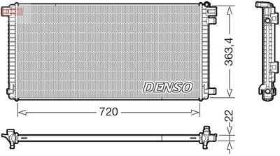 Radiator, engine cooling DENSO DRM02051