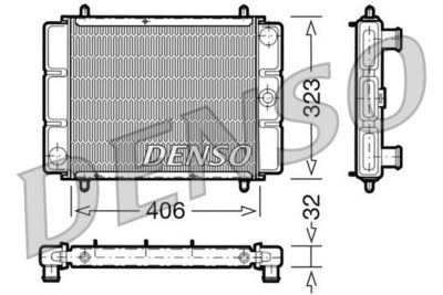Radiator, engine cooling DENSO DRM03001