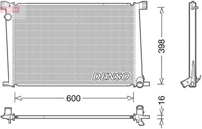 Radiator, engine cooling DENSO DRM05007