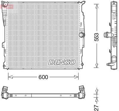 Radiator, engine cooling DENSO DRM05008
