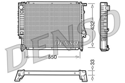 Radiator, engine cooling DENSO DRM05020