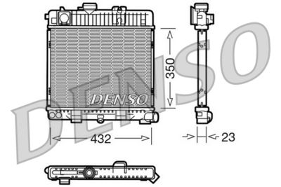 Radiator, engine cooling DENSO DRM05026