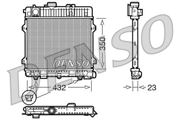 DENSO DRM05028 Radiator, engine cooling