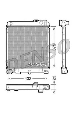 Radiator, engine cooling DENSO DRM05030