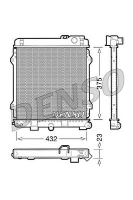Radiator, engine cooling DENSO DRM05031