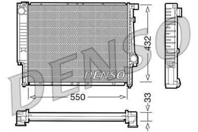Radiator, engine cooling DENSO DRM05041