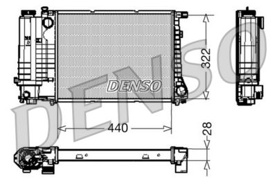 Radiator, engine cooling DENSO DRM05042