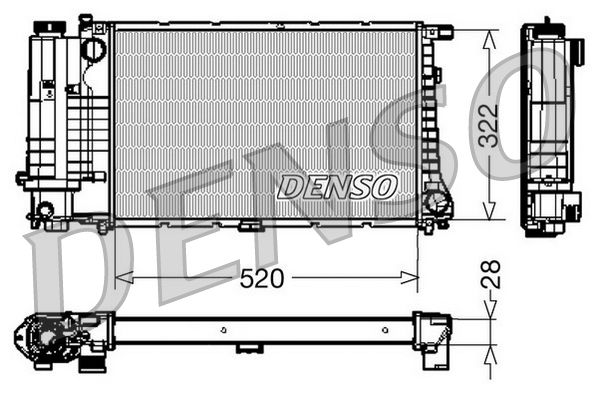 DENSO DRM05045 Radiator, engine cooling