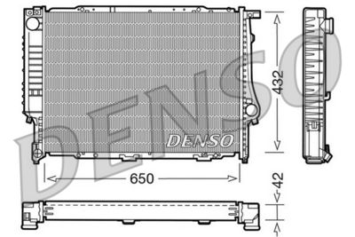 Radiator, engine cooling DENSO DRM05055