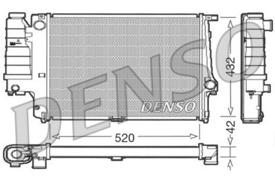 Radiator, engine cooling DENSO DRM05064
