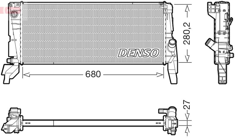 DENSO DRM05074 Radiator, engine cooling