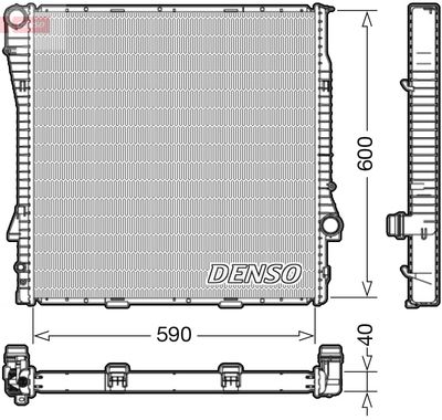 Radiator, engine cooling DENSO DRM05112