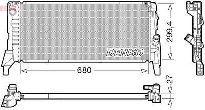 Radiator, engine cooling DENSO DRM05119