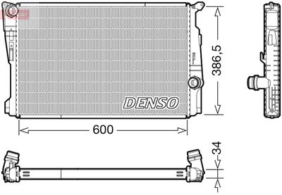 Radiator, engine cooling DENSO DRM05122