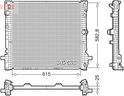 Radiator, engine cooling DENSO DRM05124