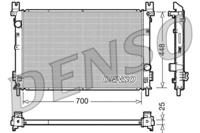 Radiator, engine cooling DENSO DRM06001