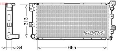Radiator, engine cooling DENSO DRM06002