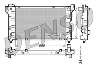 Radiator, engine cooling DENSO DRM06010