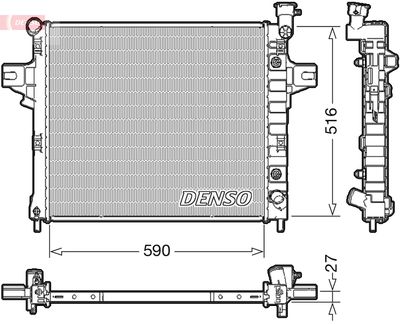 Radiator, engine cooling DENSO DRM06031