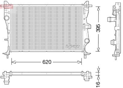 Radiator, engine cooling DENSO DRM06038