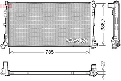 Radiator, engine cooling DENSO DRM06040