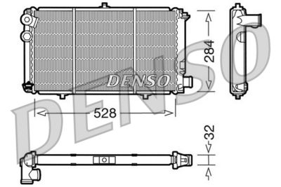 Radiator, engine cooling DENSO DRM07001