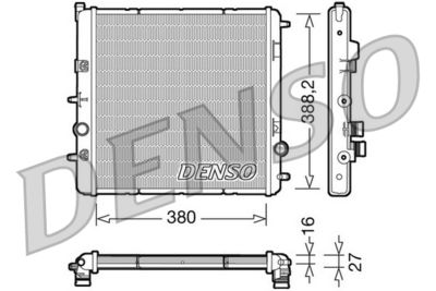 Radiator, engine cooling DENSO DRM07003