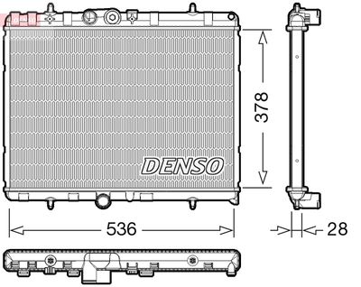Radiator, engine cooling DENSO DRM07004