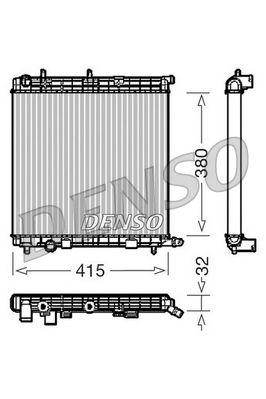 Radiator, engine cooling DENSO DRM07010