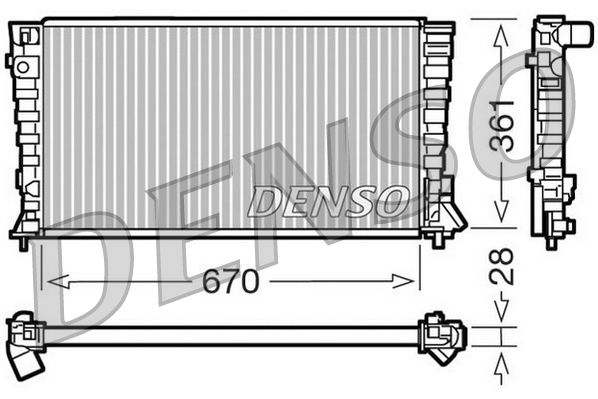 DENSO DRM07020 Radiator, engine cooling