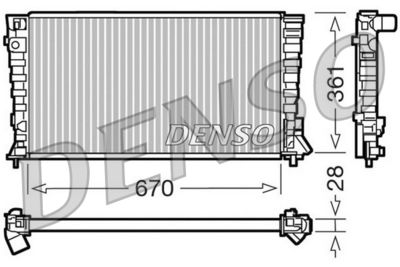 Radiator, engine cooling DENSO DRM07020