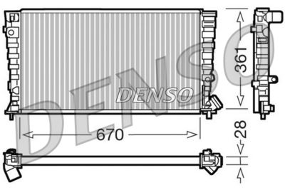 Radiator, engine cooling DENSO DRM07030