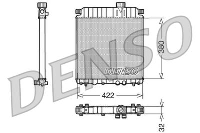 Radiator, engine cooling DENSO DRM07031