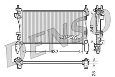 Radiator, engine cooling DENSO DRM07040