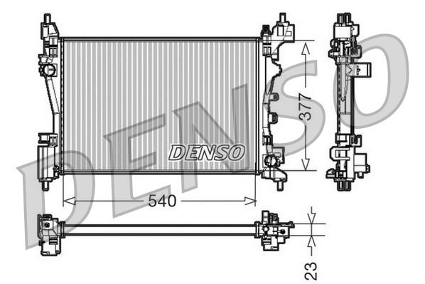 DENSO DRM07042 Radiator, engine cooling